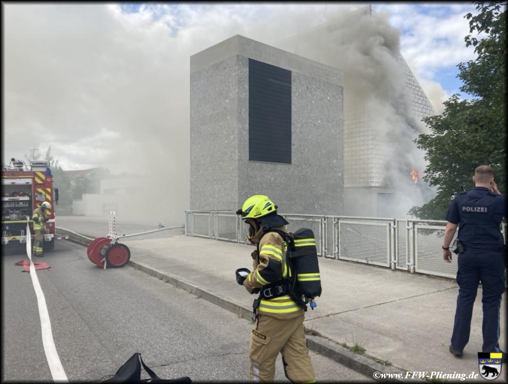 Fassadenbrand an der Kirche in Poing –&nbsp;08.07.2022