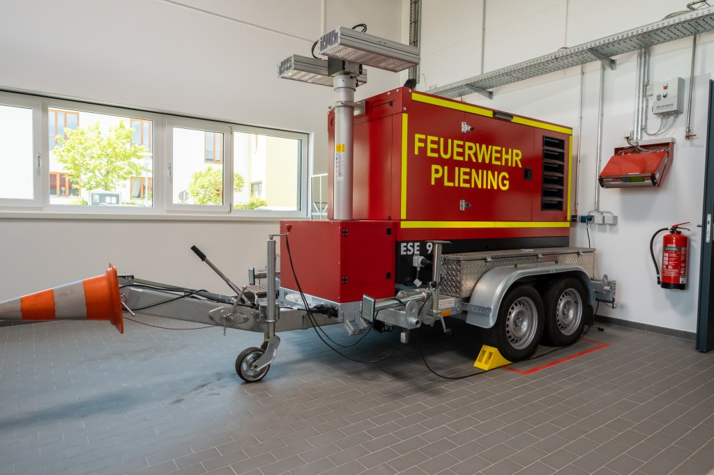 Notstromaggregat der Feuerwehr Pliening