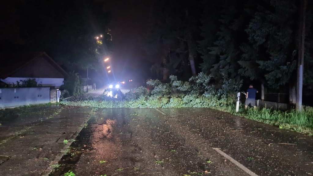 Unwetter: Baum blockiert die Münchener Straße –&nbsp;12.07.2023