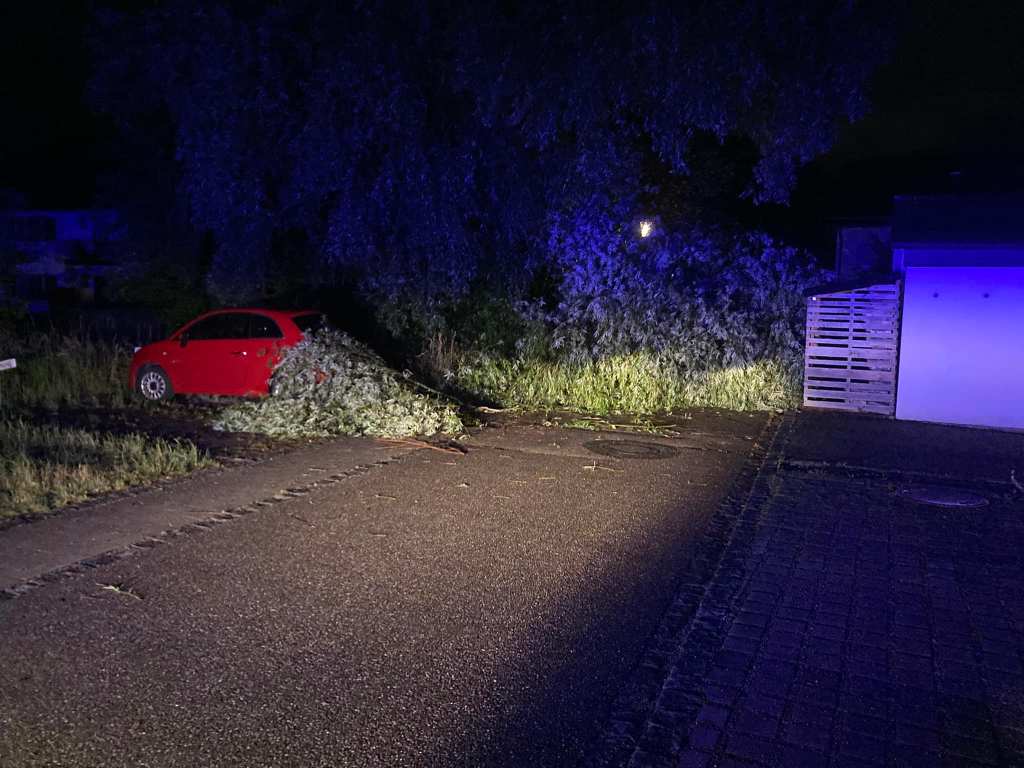 Unwetter: Baum blockiert den Kastanienweg –&nbsp;12.07.2023