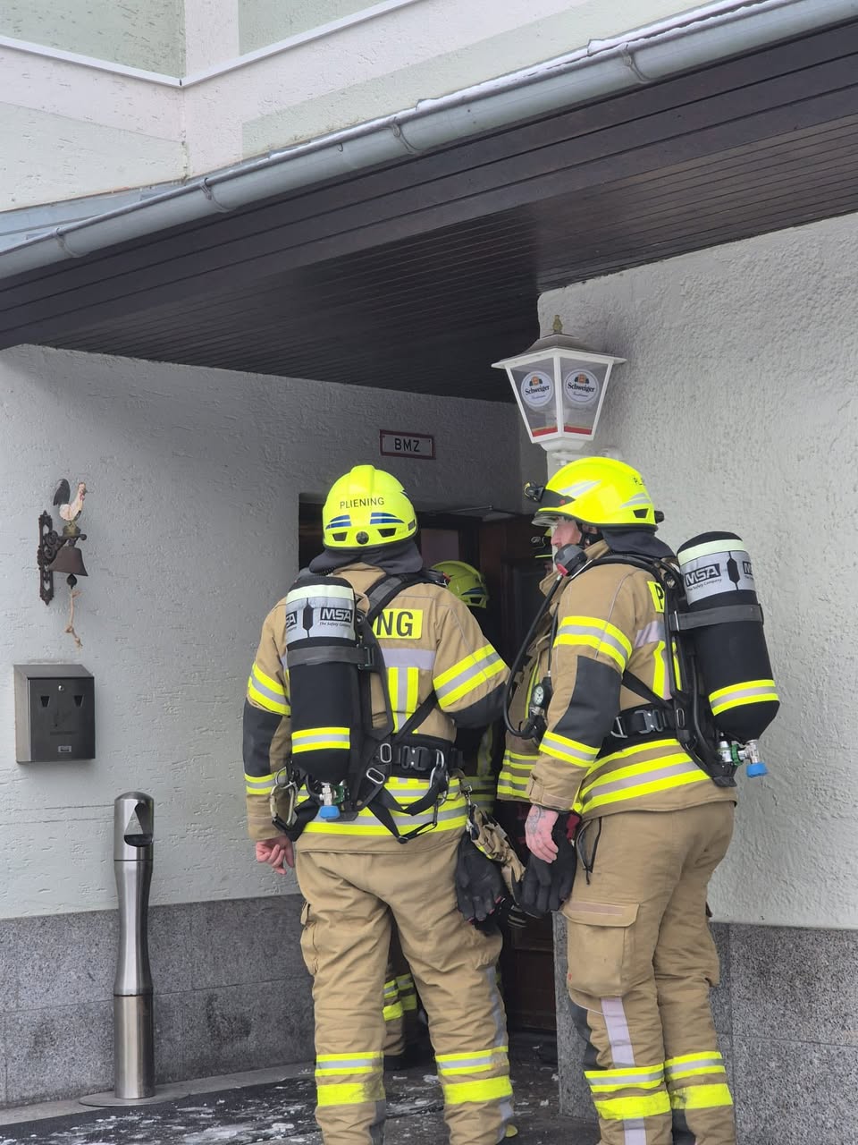 Einsatz der Feuerwehr Pliening an einer ausgelösten Brandmeldeanlage, Januar 2026