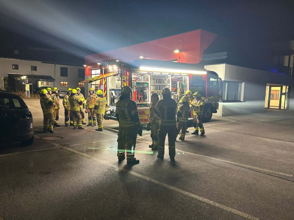 Übungsdienst am neuen TLF 3000 der Feuerwehr Pliening, Februar 2026