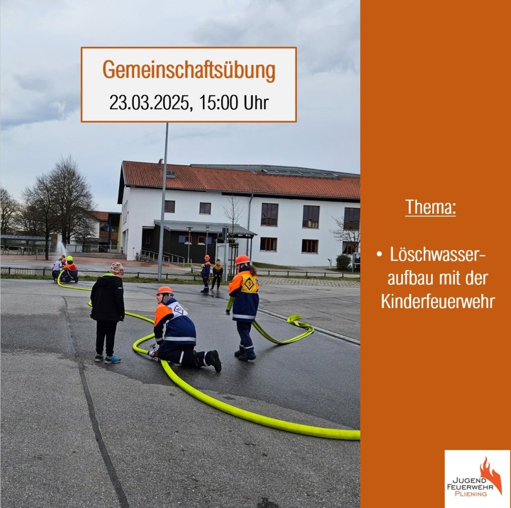 Gemeinschaftsübung mit der&nbsp;Kinderfeuerwehr